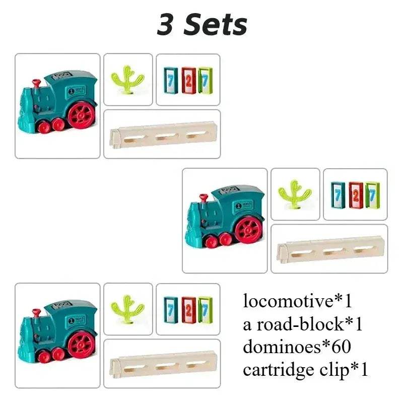 Kids Domino Train Set Educational STEM Toy For Learning Fun - ToylandEU