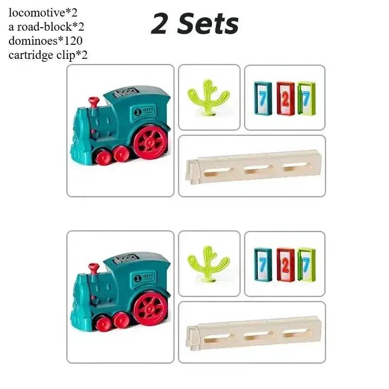 Kids Domino Train Set Educational STEM Toy For Learning Fun - ToylandEU