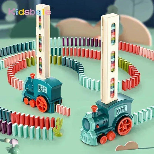  Kids Domino Train Set Sound Lights Educational Gift -  ToylandEU™