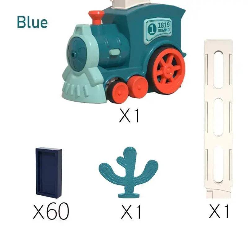 Kids Domino Train Set With Sound Lights Educational Play Gift - ToylandEU