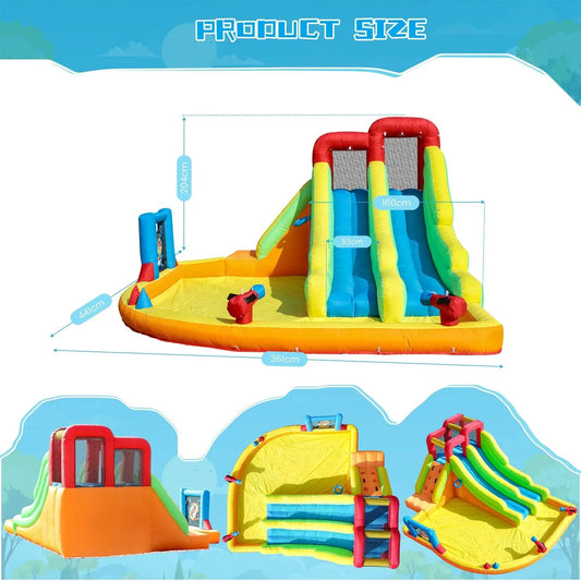  Kids Double Water Slide Bounce House With Climbing Wall -  ToylandEU™