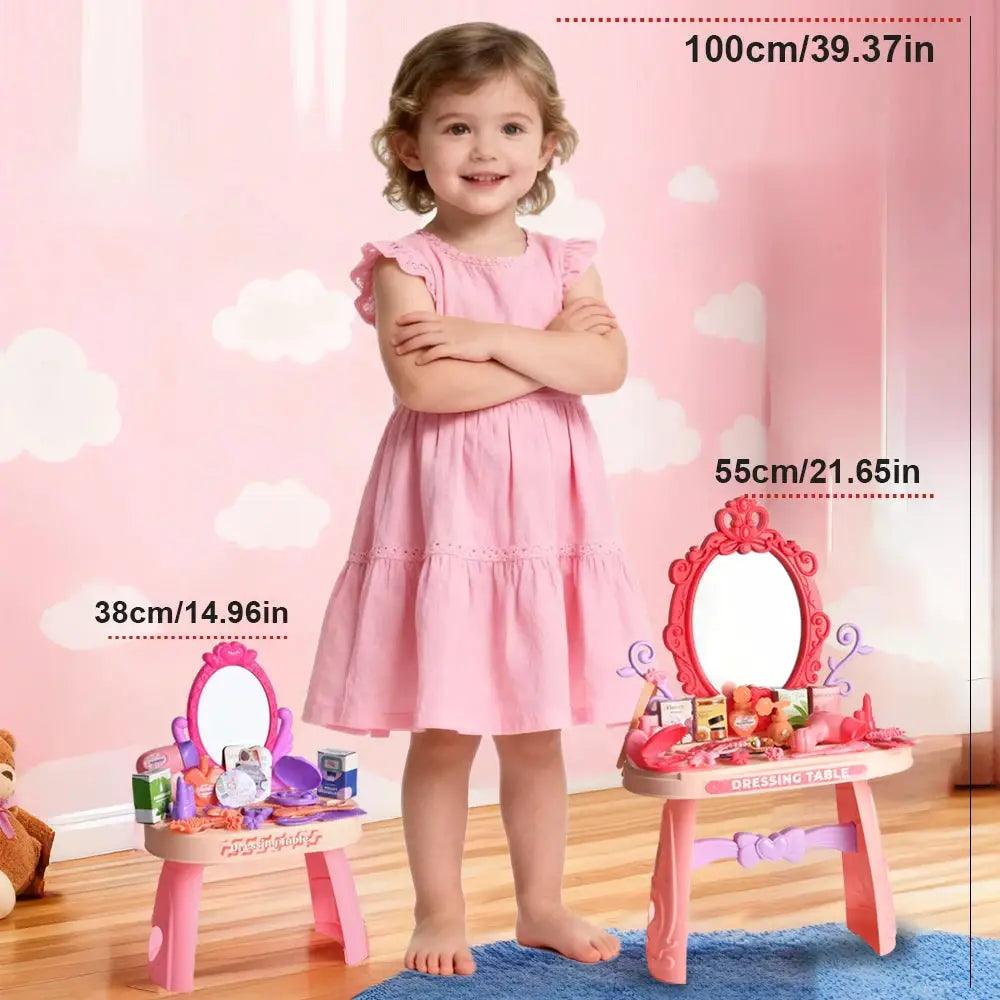  Kids Dressing Table Vanity Set Pretend Play Toy Safe -  ToylandEU™