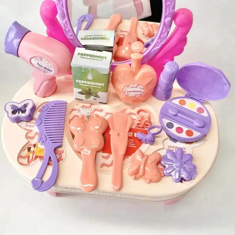  Kids Dressing Table Vanity Set Pretend Play Toy Safe -  ToylandEU™
