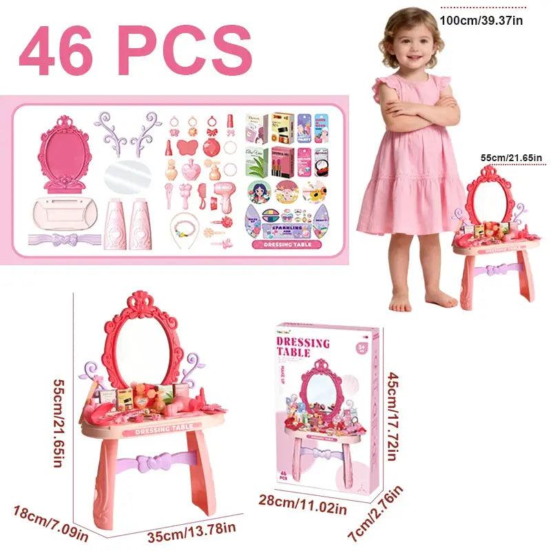  Kids Dressing Table Vanity Set Pretend Play Toy Safe -  ToylandEU™