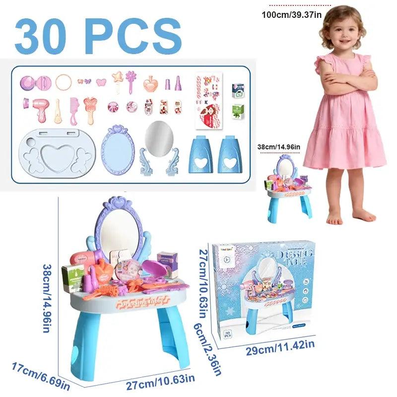  Kids Dressing Table Vanity Set Pretend Play Toy Safe -  ToylandEU™
