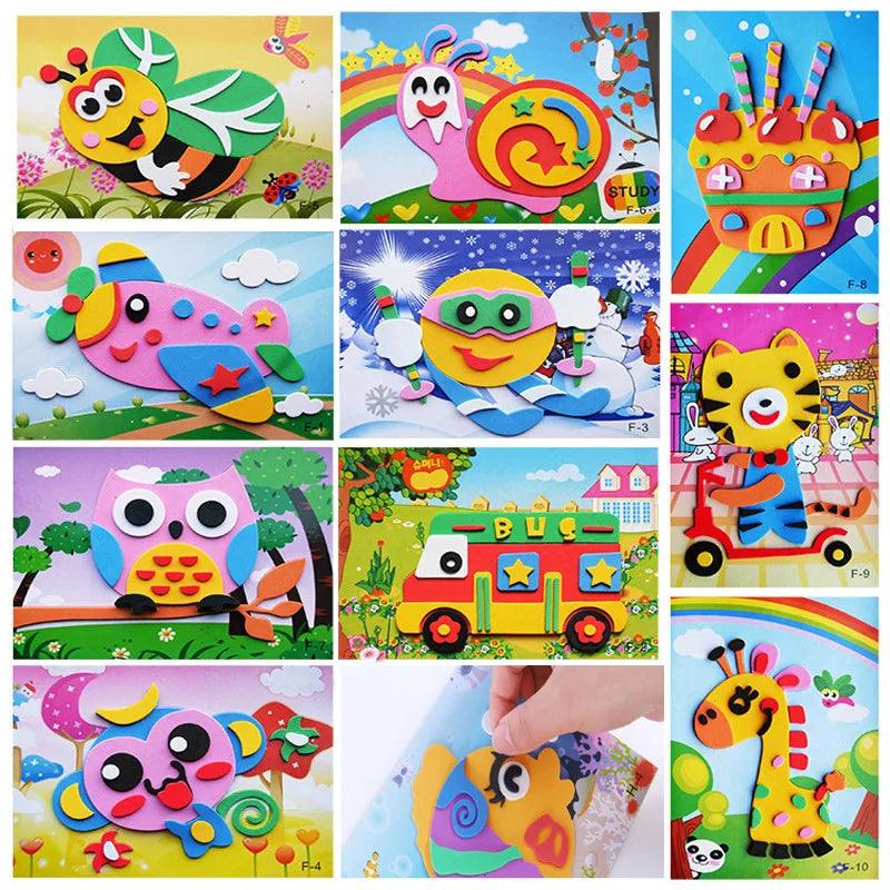  Kids EVA Foam Sticker Set | 3D Animals | Toylandeu™ 