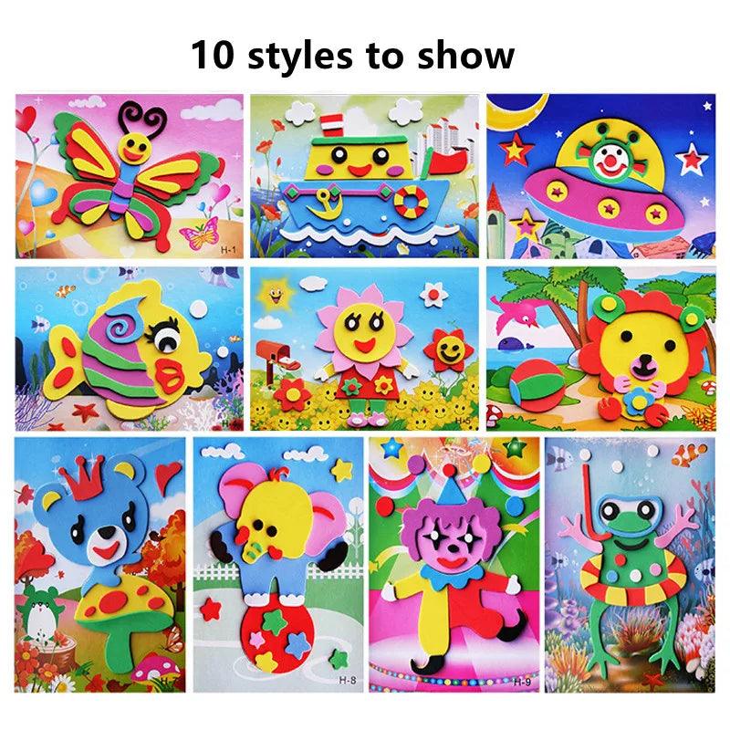  Kids EVA Foam Sticker Set | 3D Animals | Toylandeu™ 