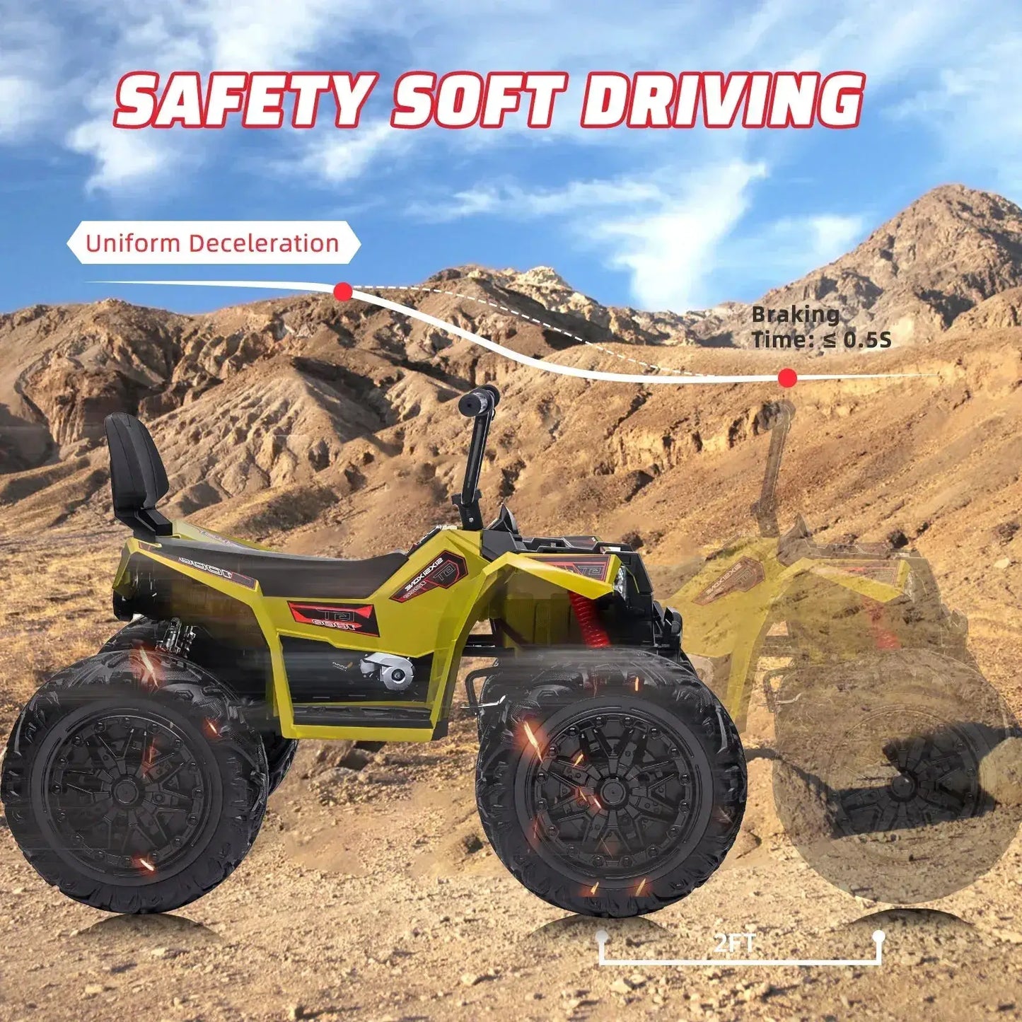 Kids Electric ATV Ride On 24V Long Playtime Bluetooth - ToylandEU