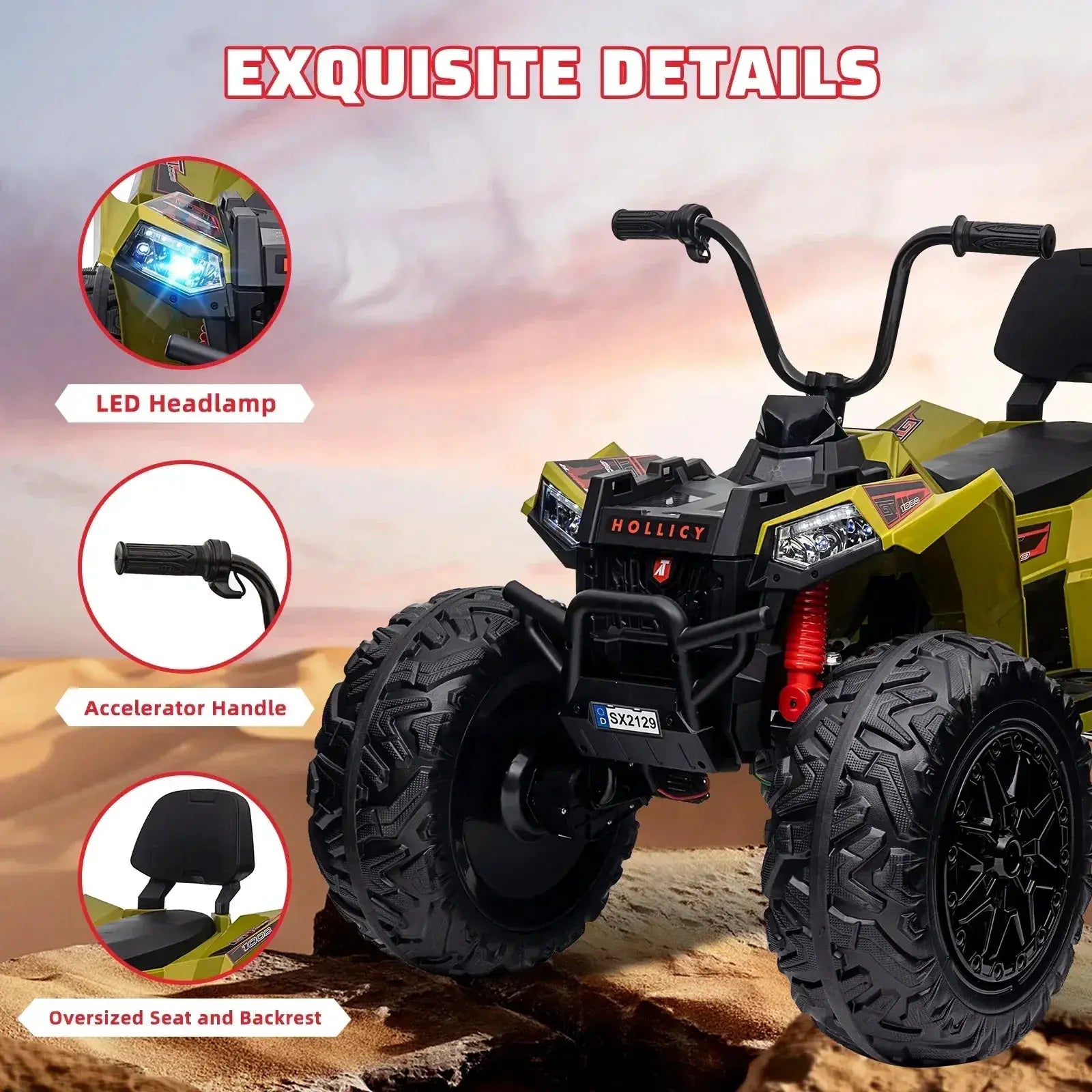 Kids Electric ATV Ride On 24V Long Playtime Bluetooth - ToylandEU