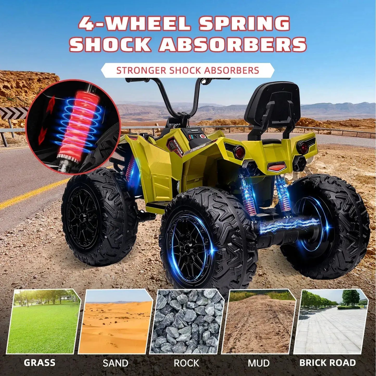 Kids Electric ATV Ride On 24V Long Playtime Bluetooth - ToylandEU