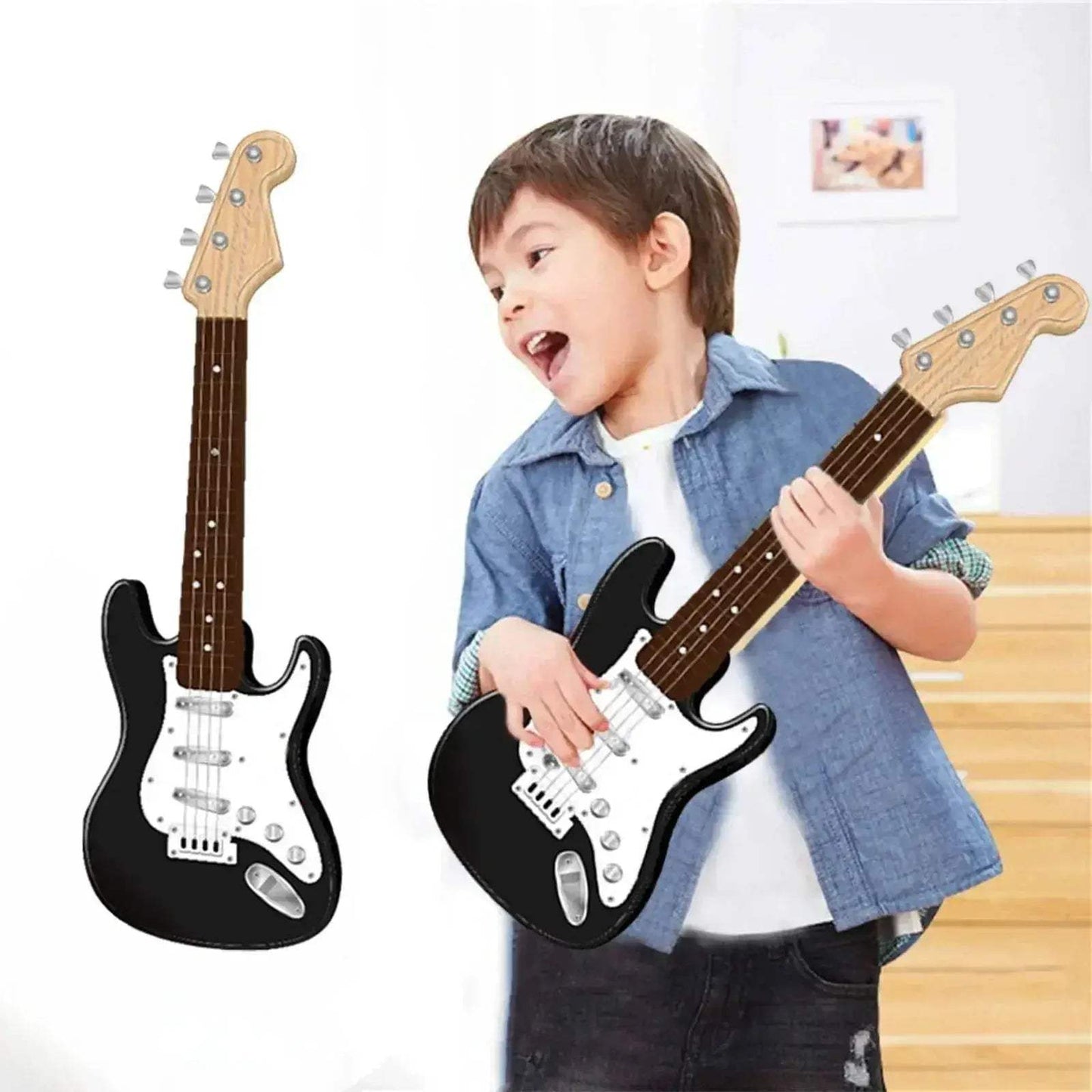  Kids Electric Guitar Toy LED Lights Rechargeable -  ToylandEU™