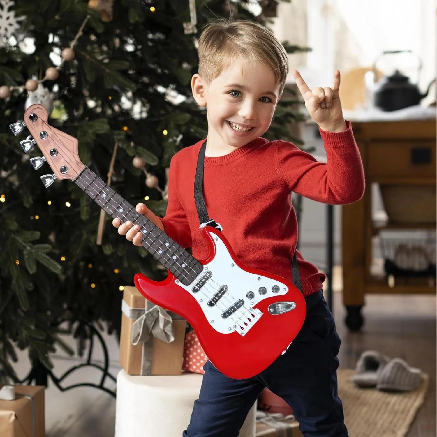 Kids Electric Guitar Toy Portable Multifunctional Musical Instrument - ToylandEU