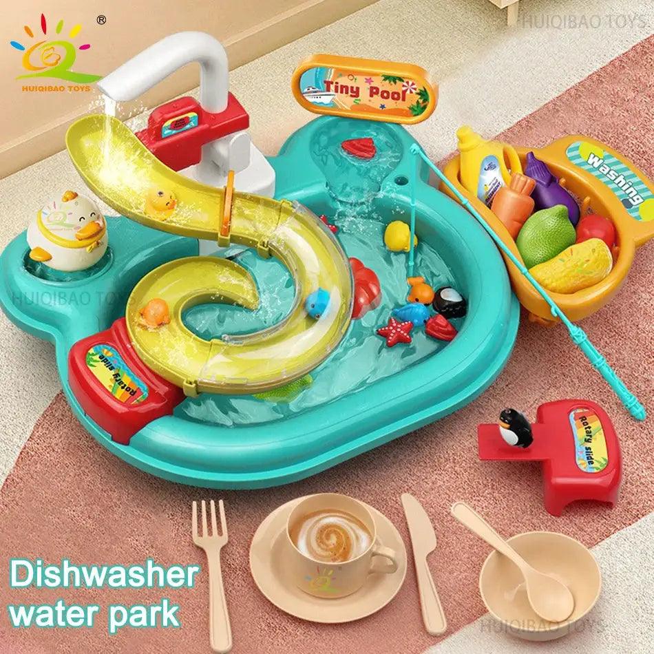  Kids Electric Kitchen Sink Toy With Real Running Water CE -  ToylandEU™