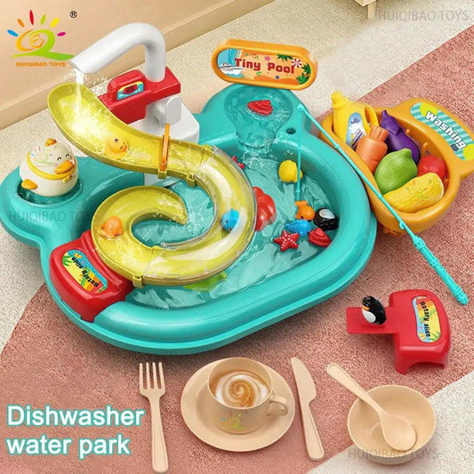  Kids Electric Kitchen Sink Toy With Real Running Water CE -  ToylandEU™
