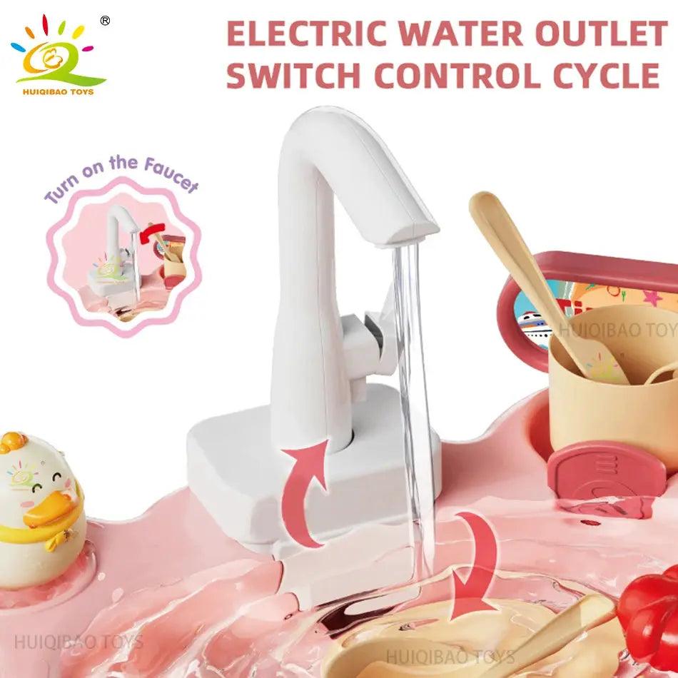  Kids Electric Kitchen Sink Toy With Real Running Water CE -  ToylandEU™