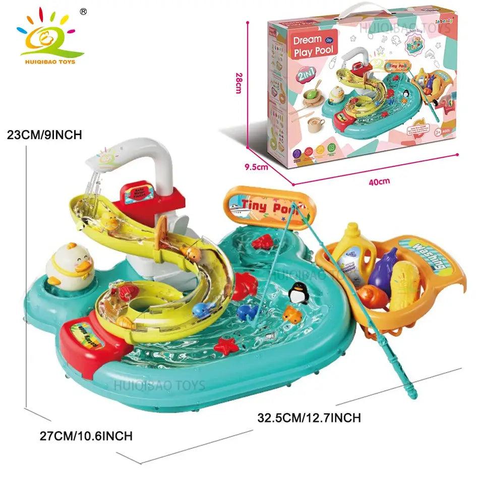  Kids Electric Kitchen Sink Toy With Real Running Water CE -  ToylandEU™