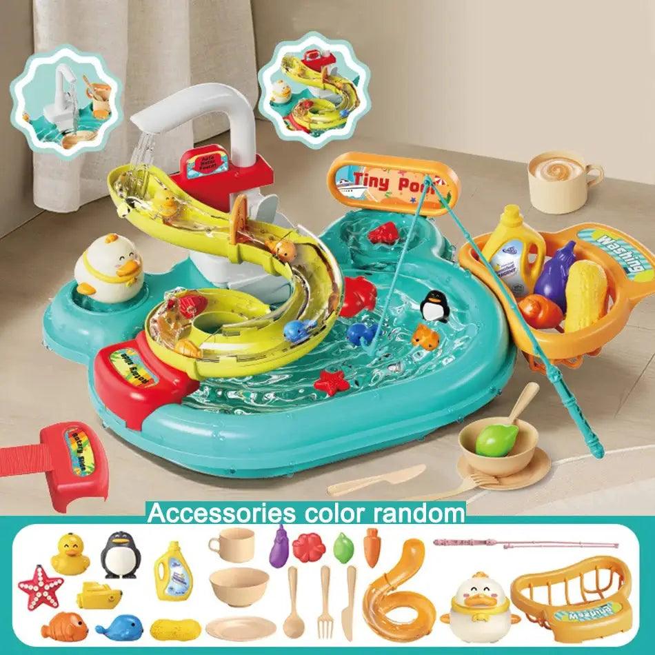  Kids Electric Kitchen Sink Toy With Real Running Water CE -  ToylandEU™