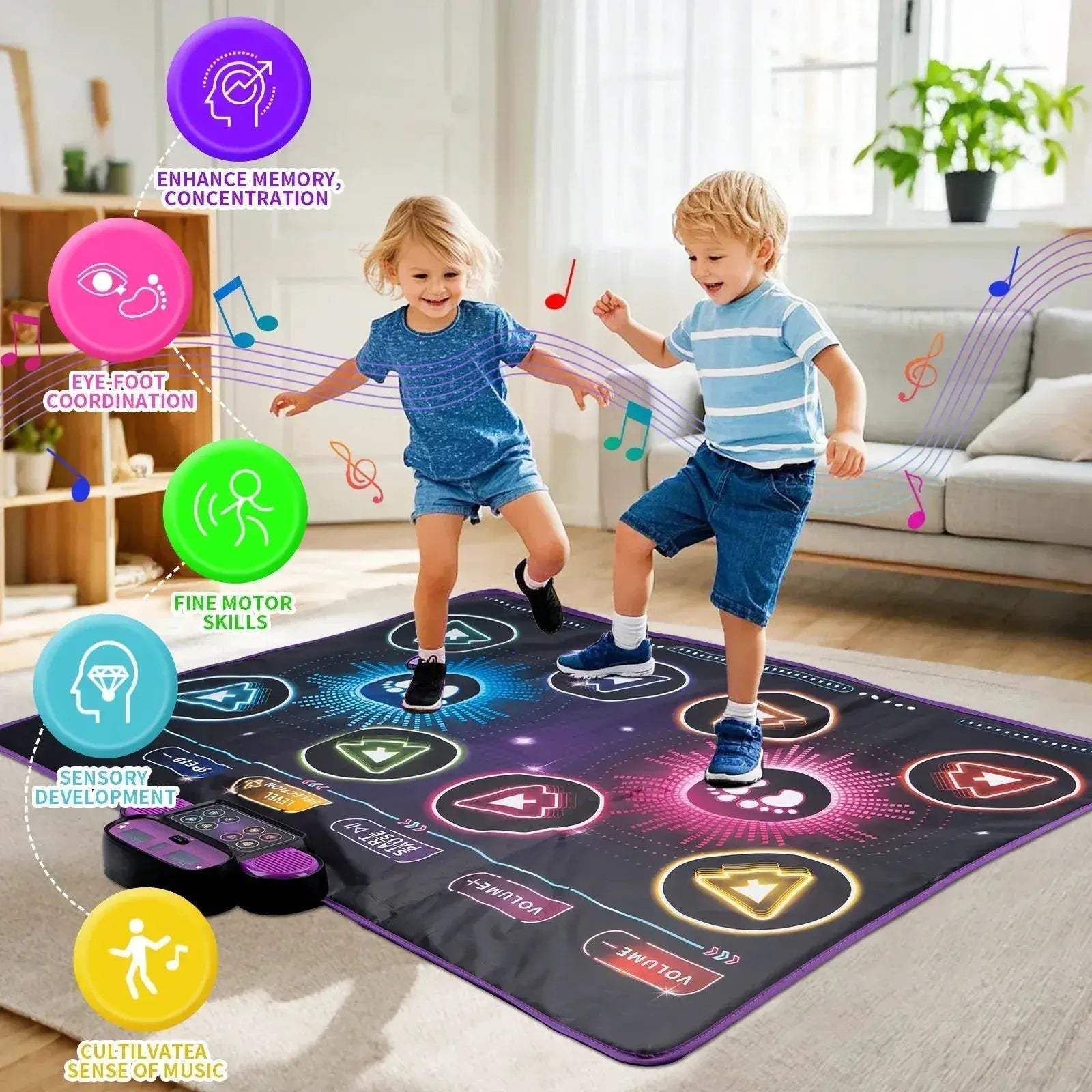Kids Electronic Dance Mat Blanket With 9 Levels Educational Fun - ToylandEU