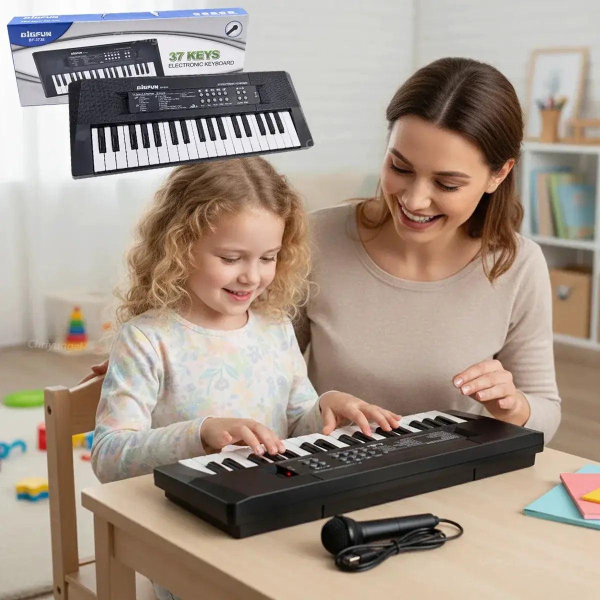  Kids Electronic Piano 37 Keys With Microphone Toy -  ToylandEU™