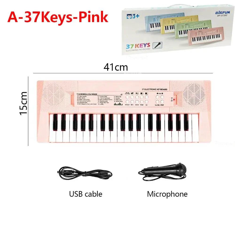  Kids Electronic Piano 37 Keys With Microphone Toy -  ToylandEU™