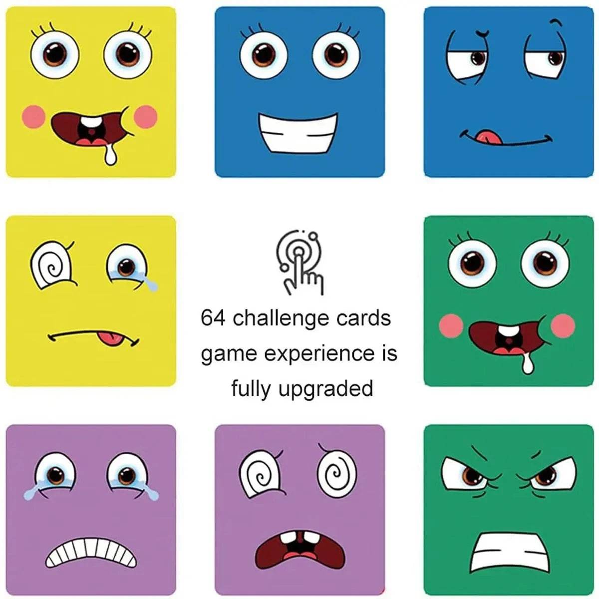 Kids Emotions Expression Game Wooden Cube Face Changing Board Cartoon Puzzle Toy Montessori Thinking Challenge Games - ToylandEU