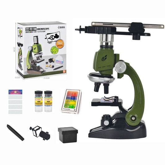 Kids Explore Science: Portable LED Microscope with 1500X Zoom & Learning Kit - ToylandEU