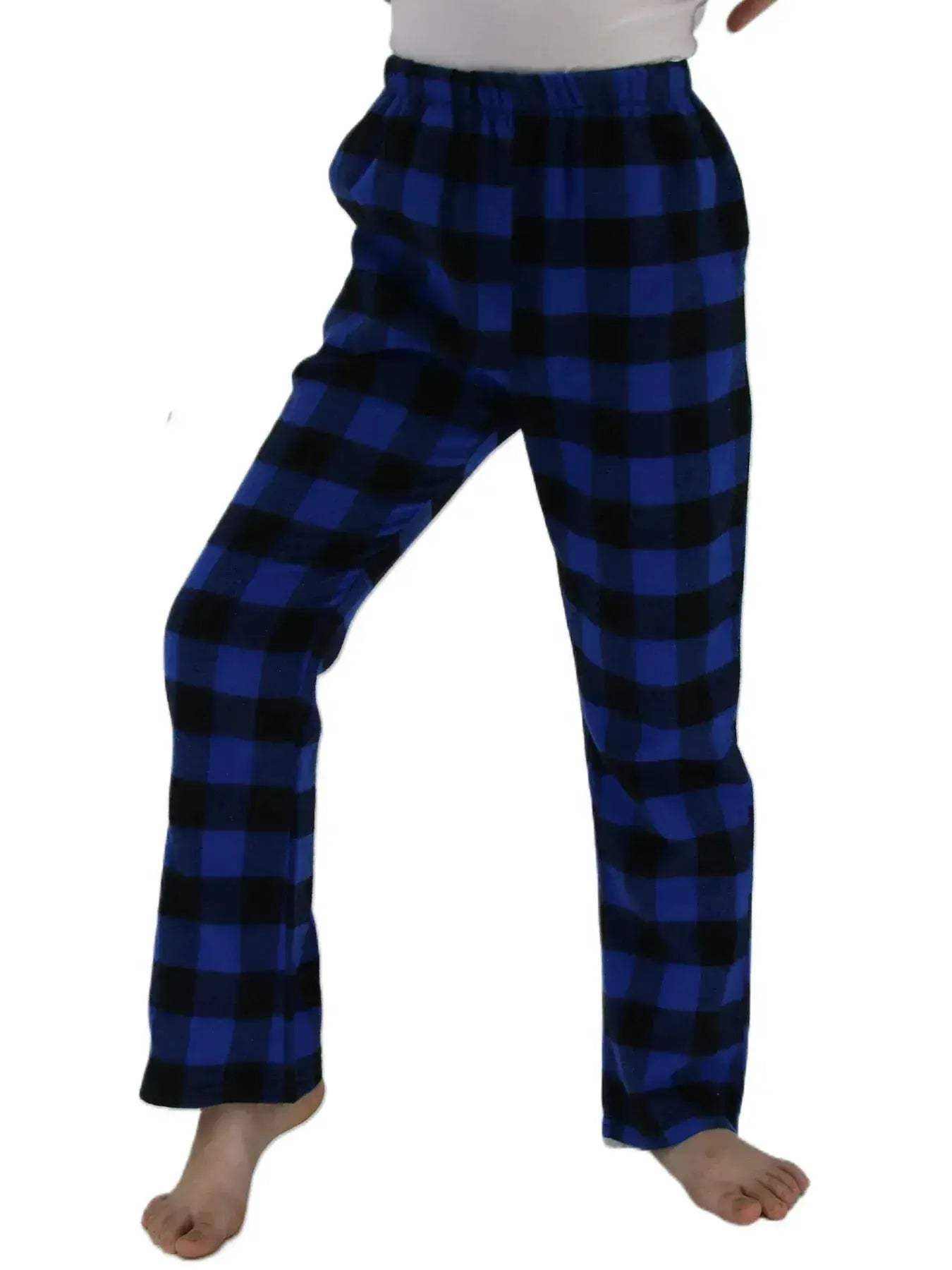 Kids Flannel Pajama Pants Soft Warm Cozy Plaid Bottoms - ToylandEU