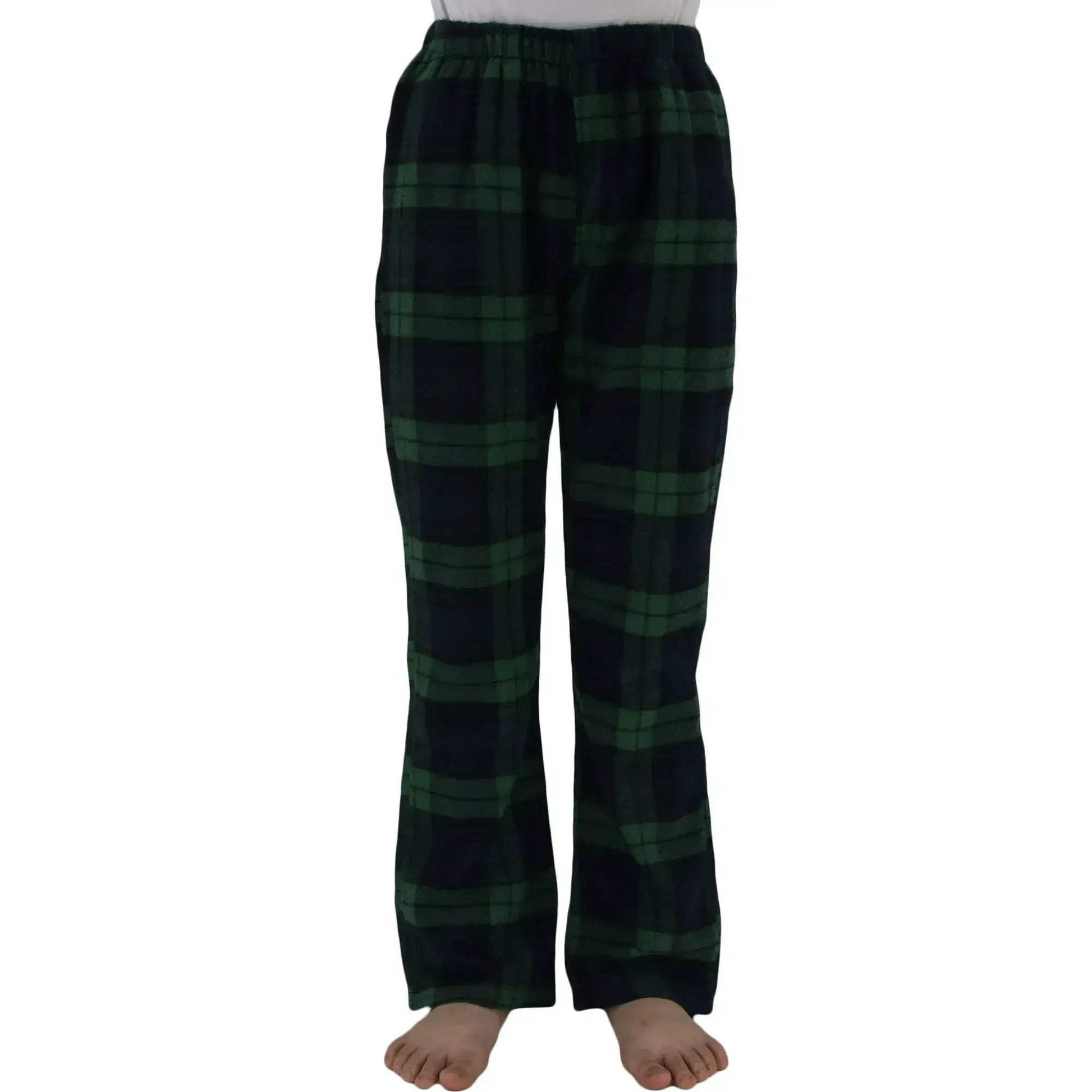 Kids Flannel Pajama Pants Soft Warm Cozy Plaid Bottoms - ToylandEU