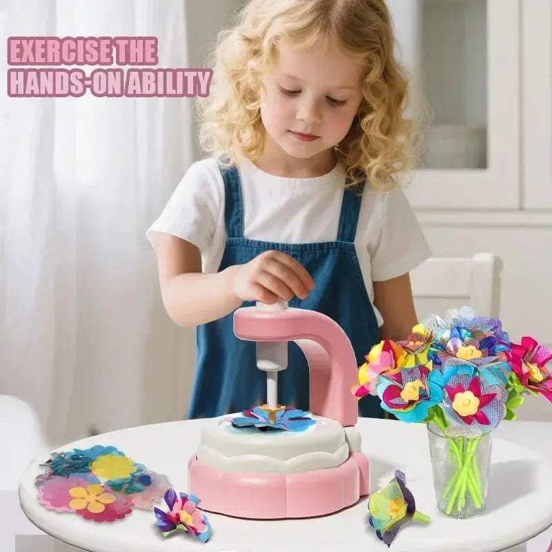 Kids Flower Embossing Kit Craft Toy For DIY Fabric Bouquets - ToylandEU
