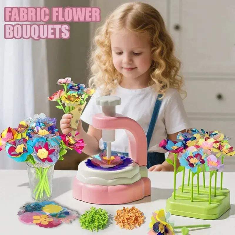 Kids Flower Embossing Kit Craft Toy For DIY Fabric Bouquets - ToylandEU