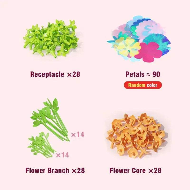 Kids Flower Embossing Kit Craft Toy For DIY Fabric Bouquets - ToylandEU
