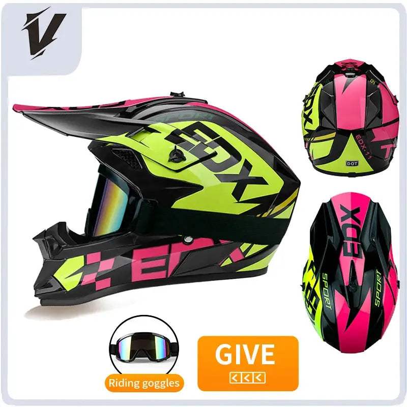 Kids Full Face Motorcycle Helmet Safety Certified For Riding - ToylandEU