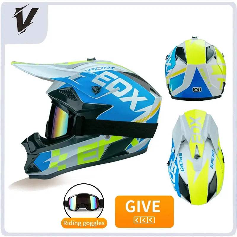 Kids Full Face Motorcycle Helmet Safety Certified For Riding - ToylandEU