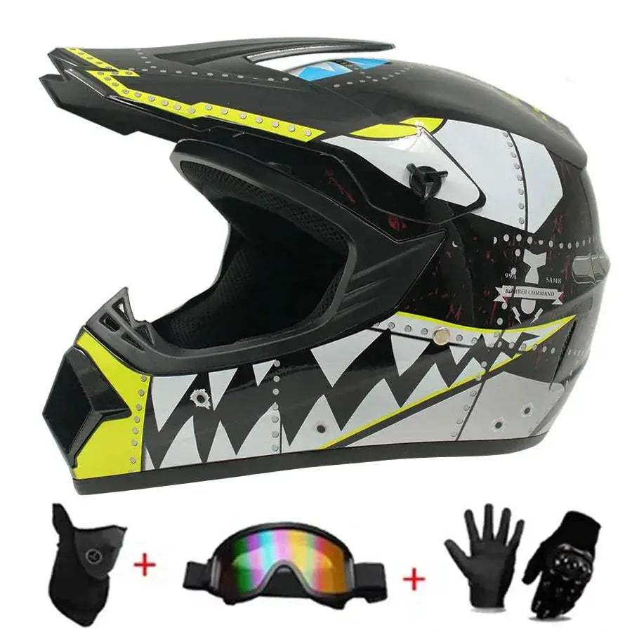 Kids Full Face Motorcycle Helmet With Enhanced Protection - ToylandEU