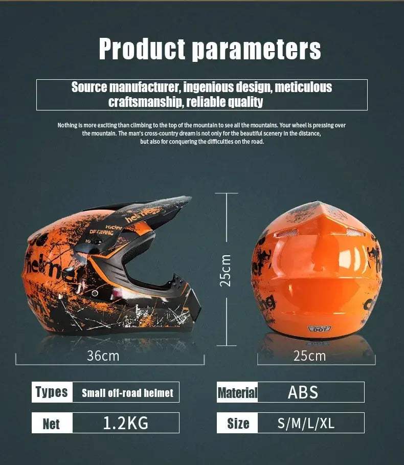 Kids Full Face Motorcycle Helmet With Enhanced Protection - ToylandEU