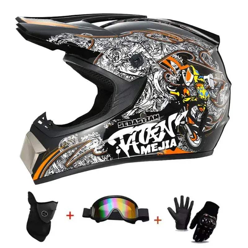 Kids Full Face Motorcycle Helmet With Enhanced Protection - ToylandEU