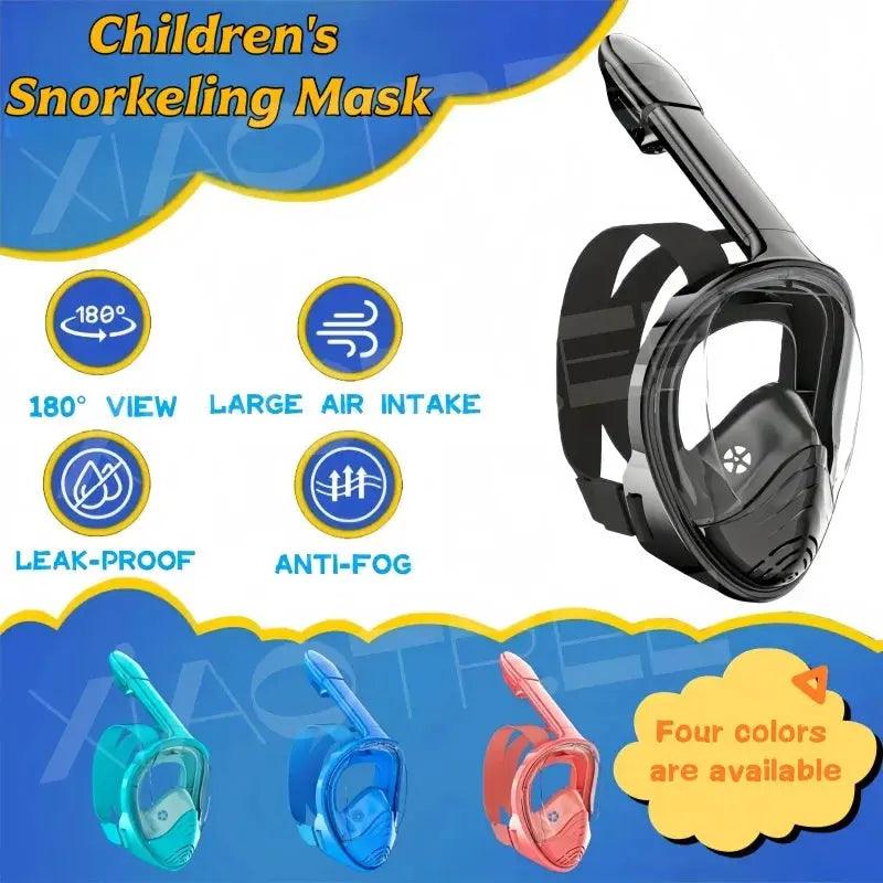  Kids Full Face Snorkel Mask Anti Fog Wide Viewing Comfort -  ToylandEU™
