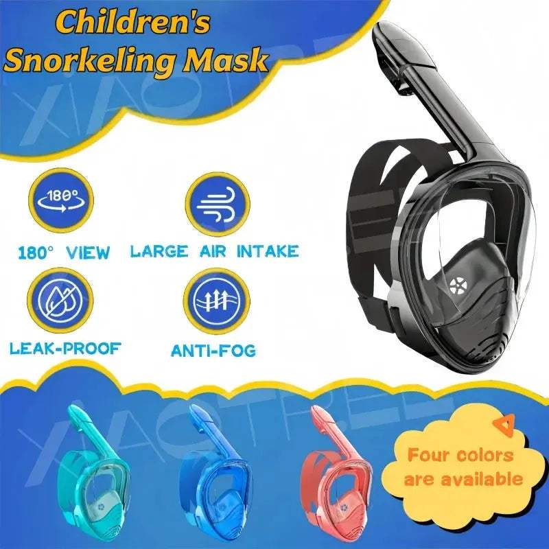  Kids Full Face Snorkel Mask Anti Fog Wide Viewing Comfort -  ToylandEU™