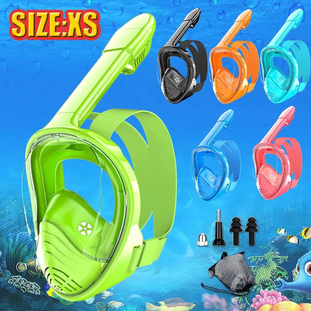  Kids Full Face Snorkel Mask Detachable Camera Mount -  ToylandEU™