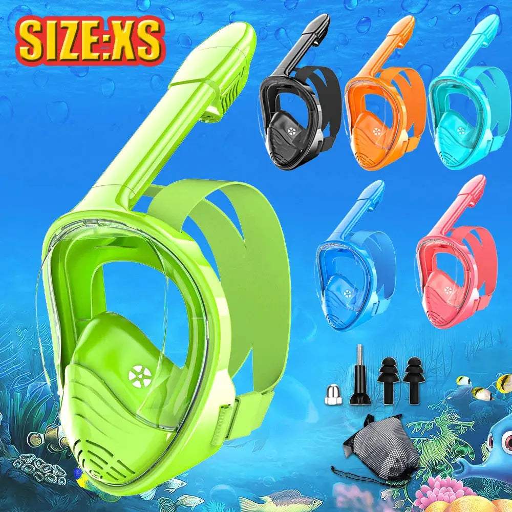  Kids Full Face Snorkel Mask Detachable Camera Mount -  ToylandEU™
