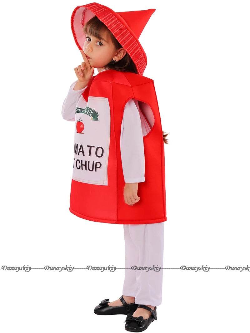 Kids' Fun Mustard Yellow & Ketchup Costume Set for Halloween 2025 - ToylandEU