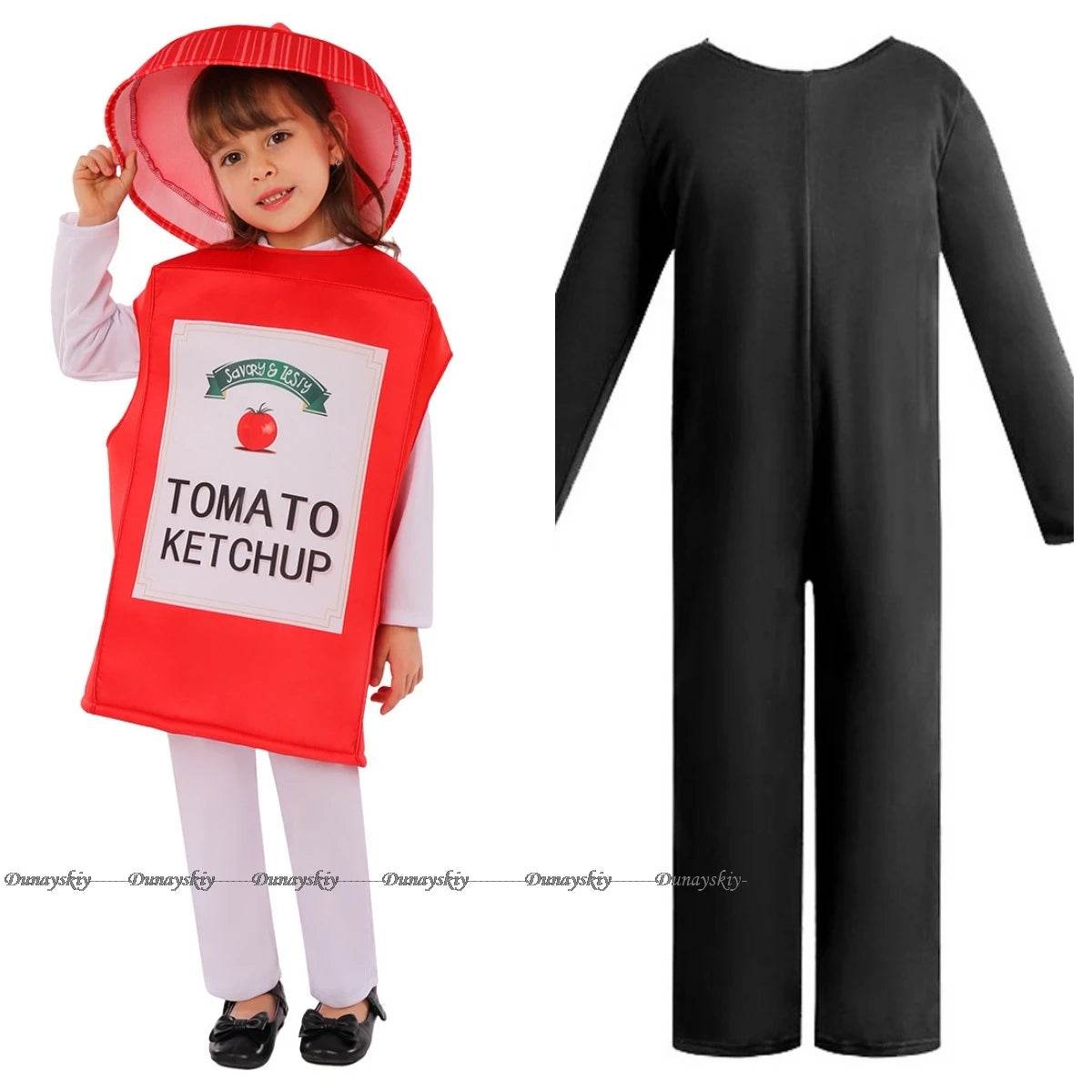 Kids' Fun Mustard Yellow & Ketchup Costume Set for Halloween 2025 - ToylandEU