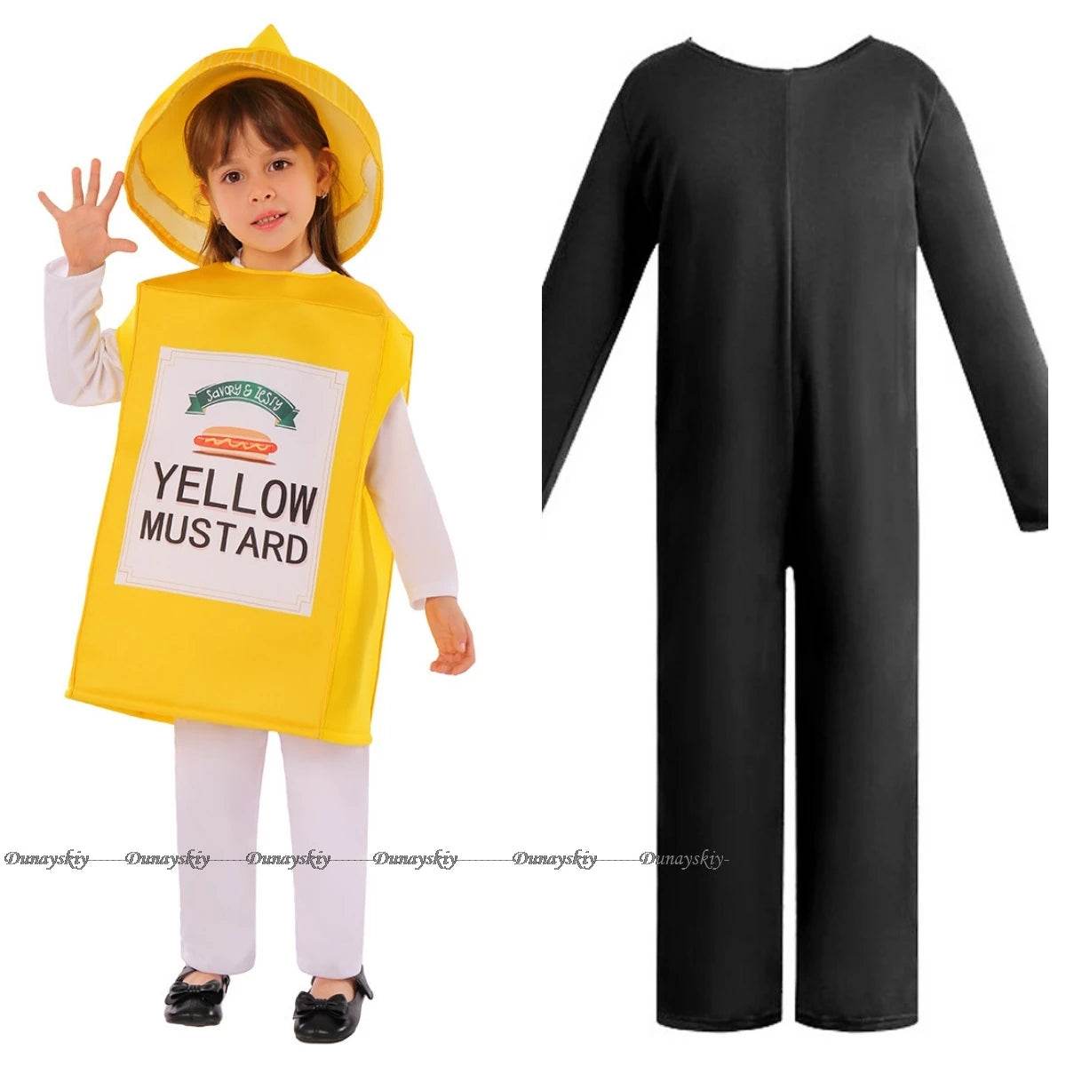 Kids' Fun Mustard Yellow & Ketchup Costume Set for Halloween 2025 - ToylandEU