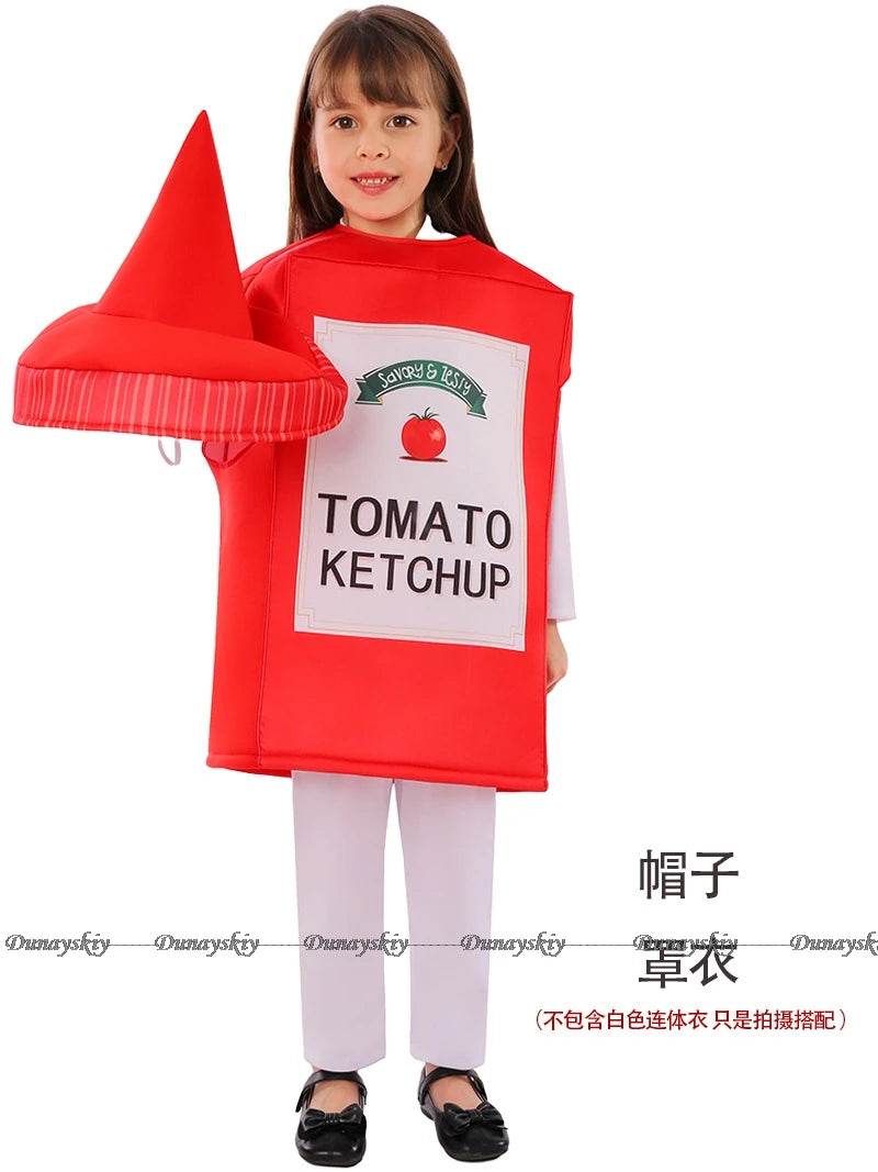 Kids' Fun Mustard Yellow & Ketchup Costume Set for Halloween 2025 - ToylandEU