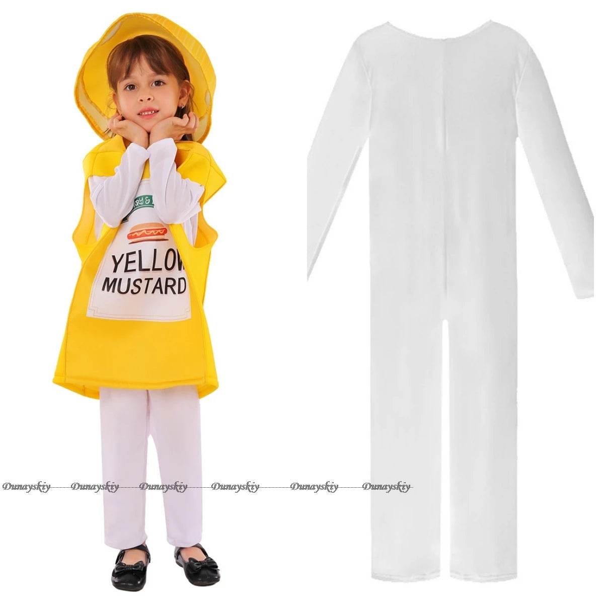 Kids' Fun Mustard Yellow & Ketchup Costume Set for Halloween 2025 - ToylandEU