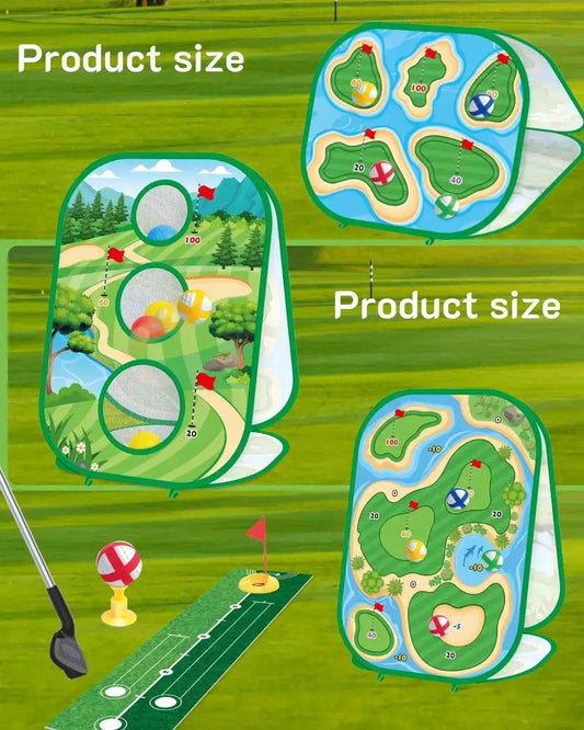  Kids Golf Set All In One Practice Mat Chipping Net -  ToylandEU™