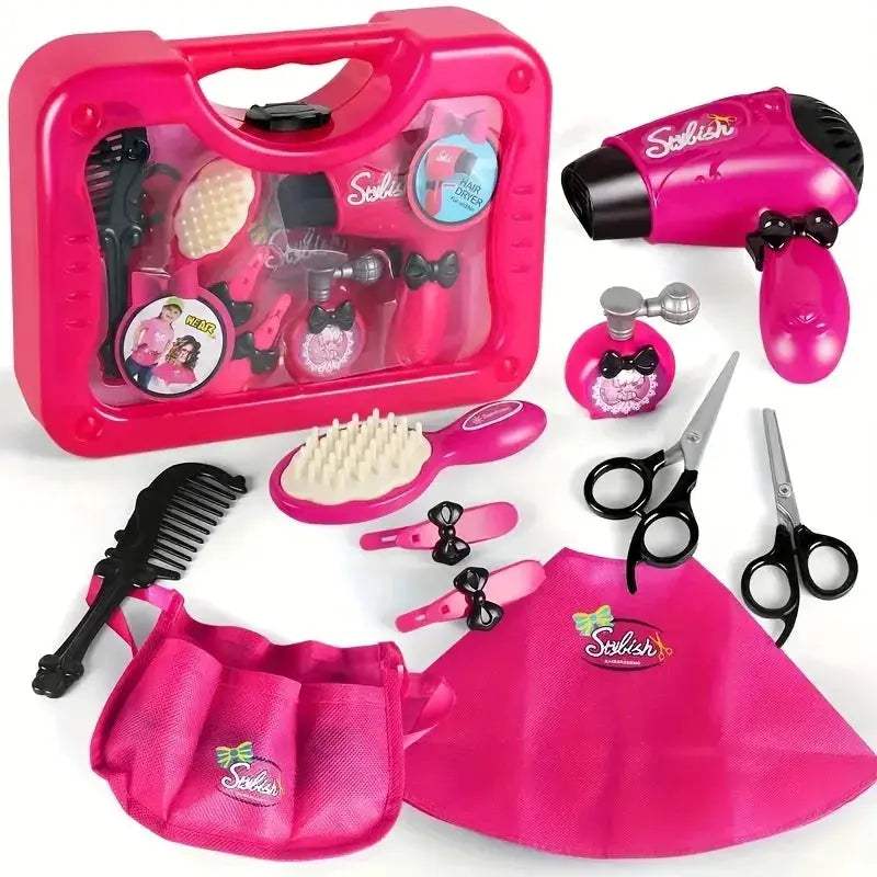 Kids Hair Salon Kit With Safe Scissors And Dryer Fun - ToylandEU