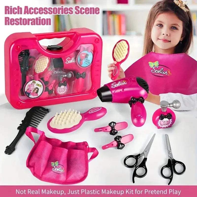 Kids Hair Salon Kit With Safe Scissors And Dryer Fun - ToylandEU