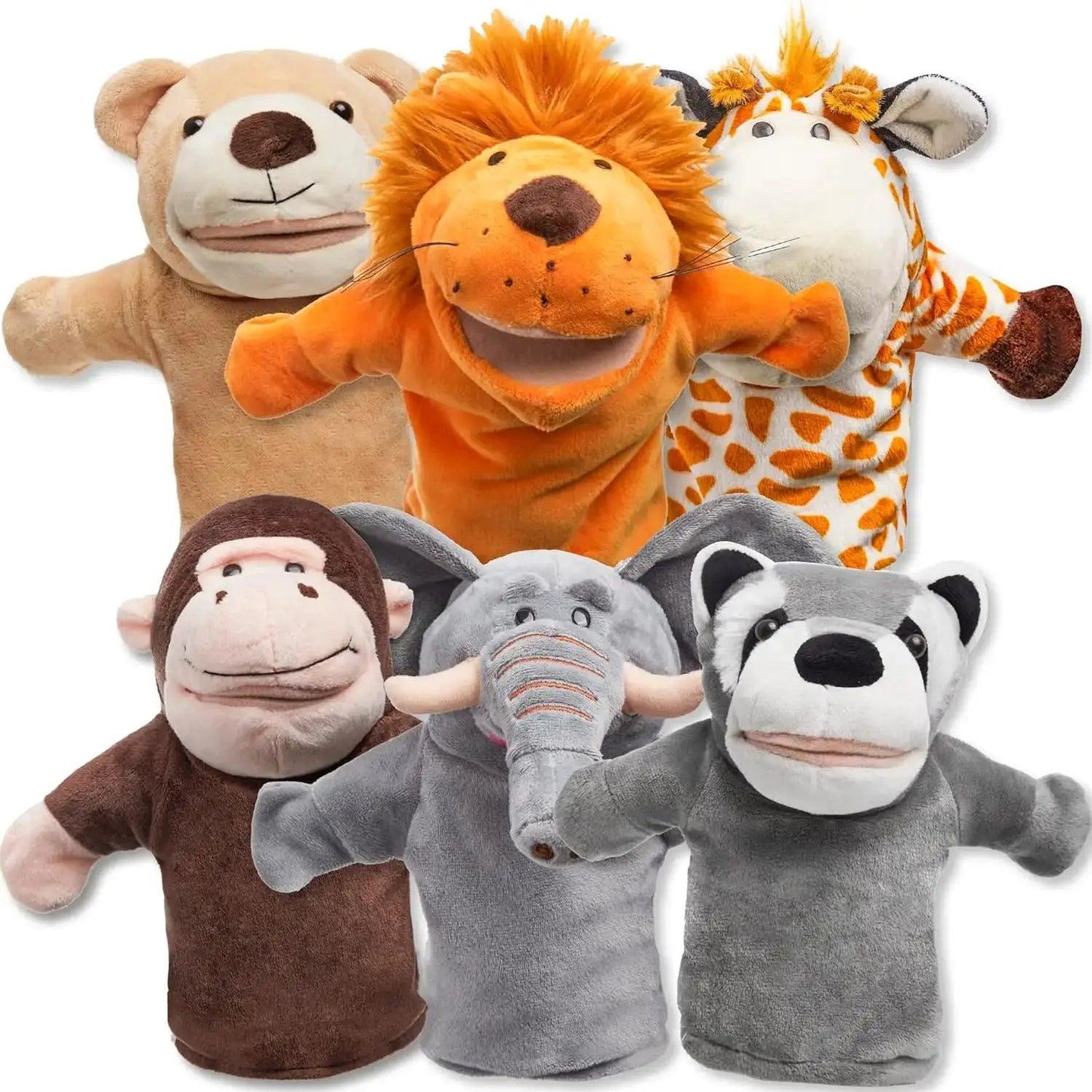  Kids Hand Puppets Six Piece Set Plush Animal Theater Play -  ToylandEU™
