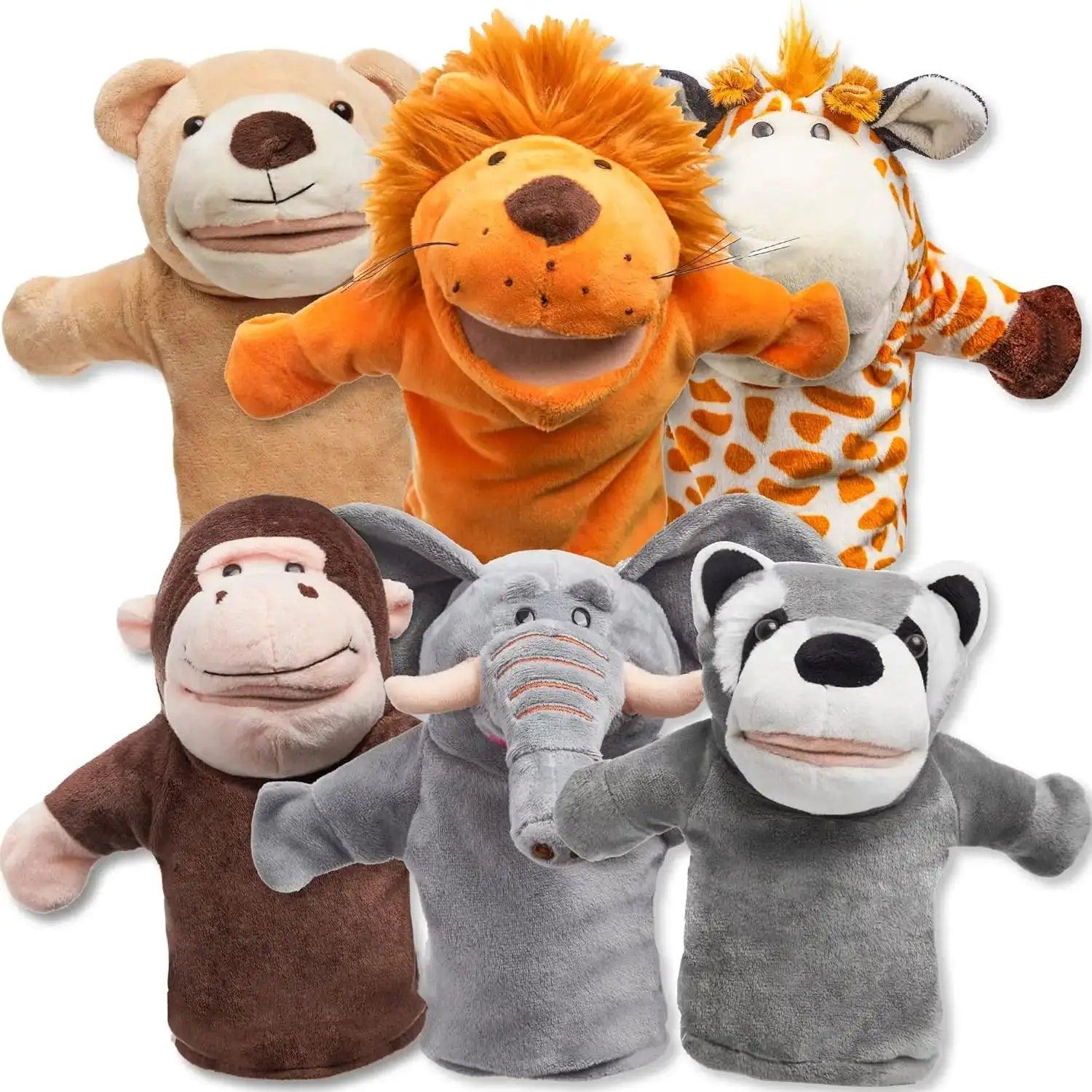  Kids Hand Puppets Six Piece Set Plush Animal Theater Play -  ToylandEU™